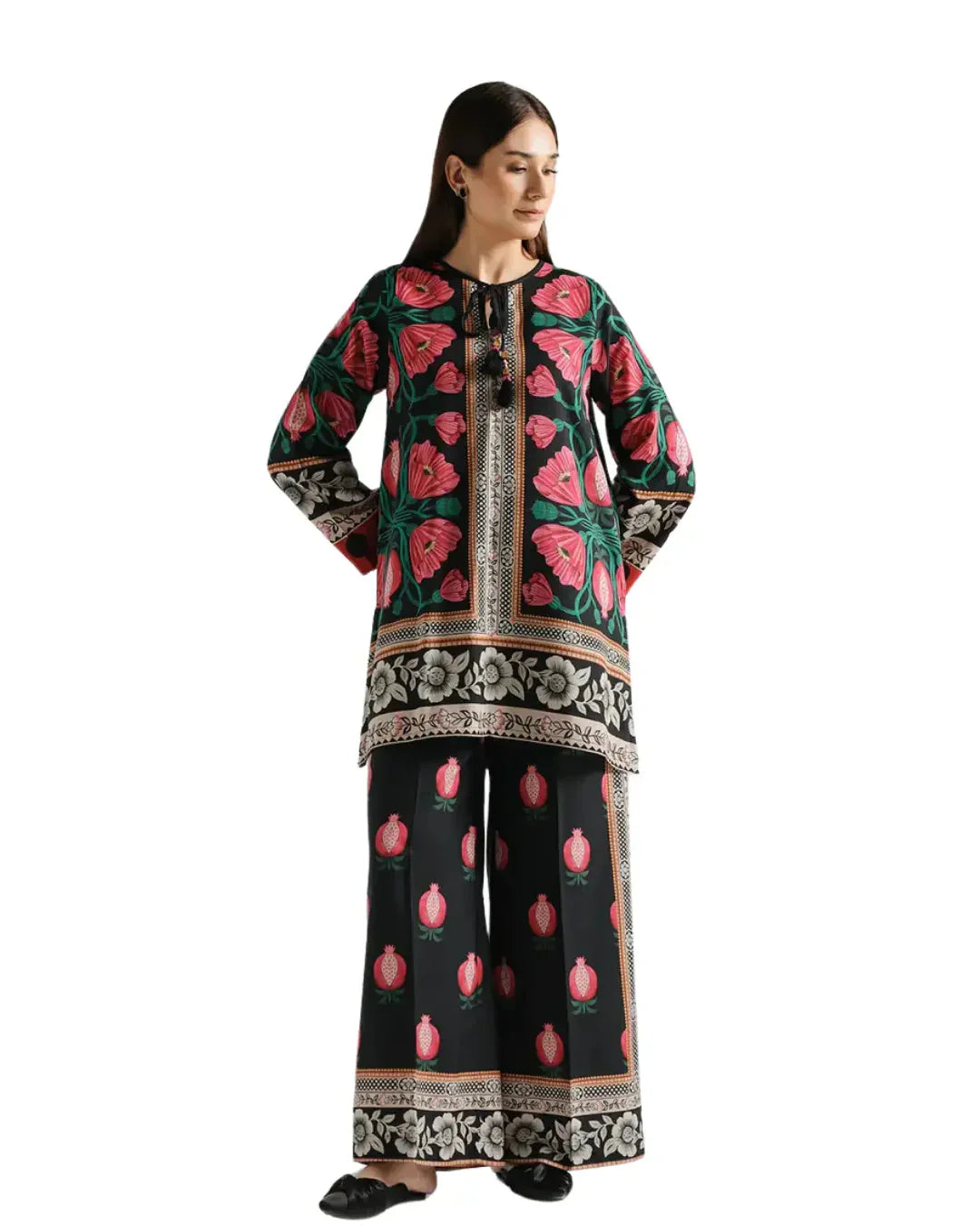 Z12 - Stitched 2 Piece Printed Lawn Co-ord Set