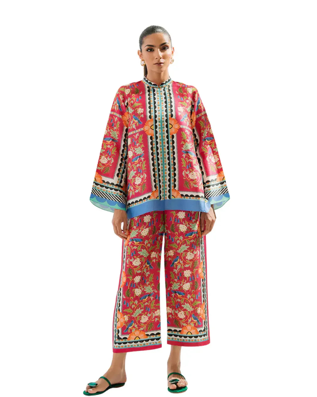 Z18 – Stitched 2 Piece Printed Lawn Co-ord Set