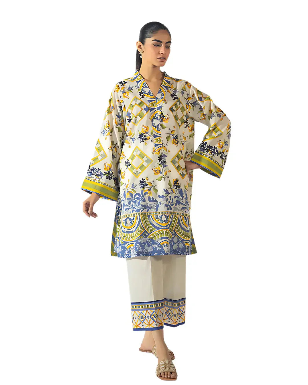 Z01 - Stitched 2 Piece Printed Lawn Co-ord Set