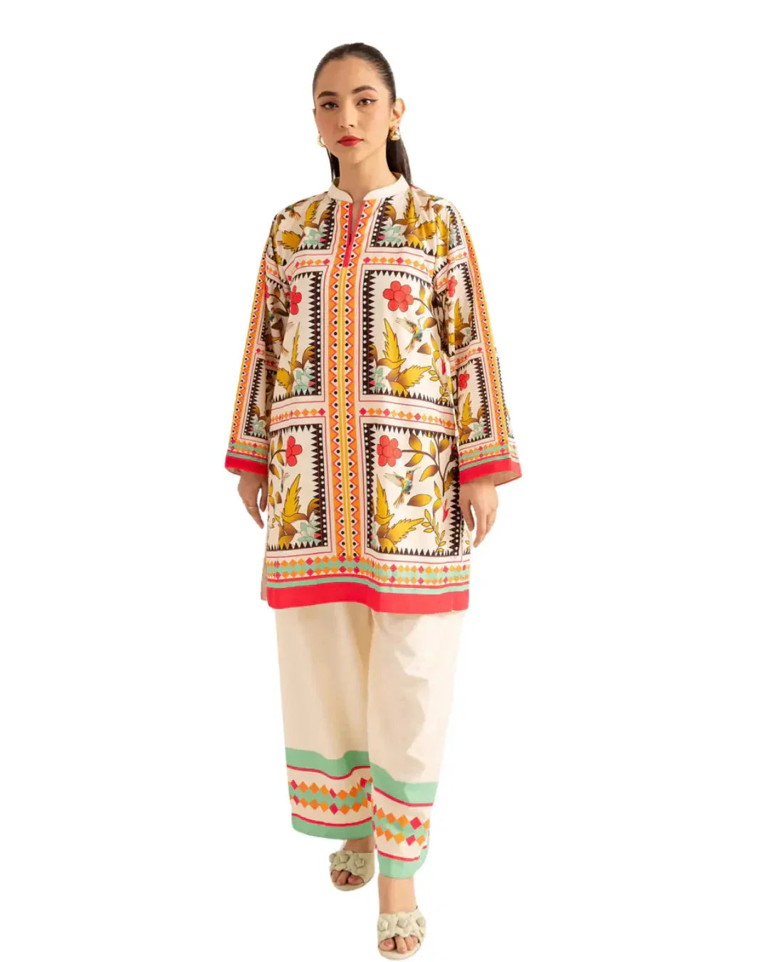 Z10 - Stitched 2 Piece Printed Lawn Co-ord Set