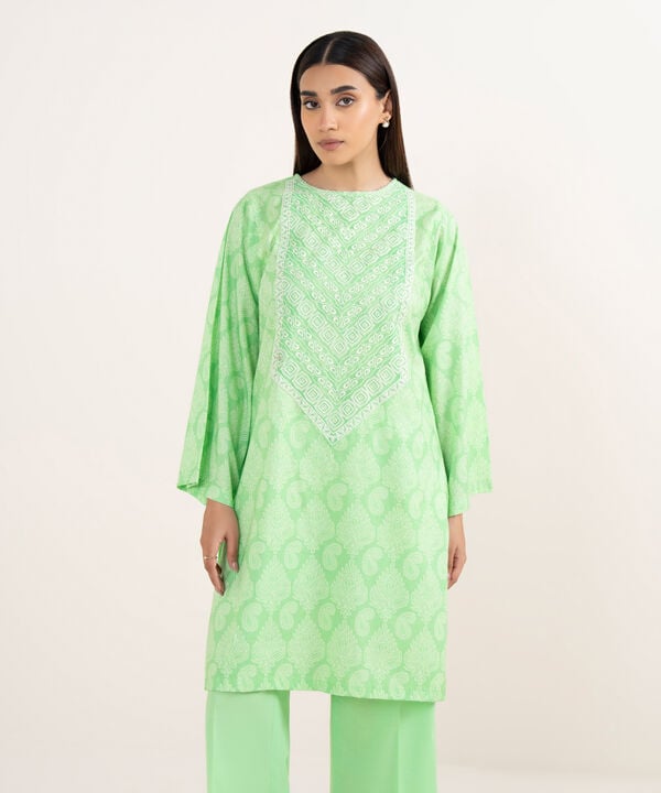 EMBROIDERED LAWN VISCOSE SHIRT