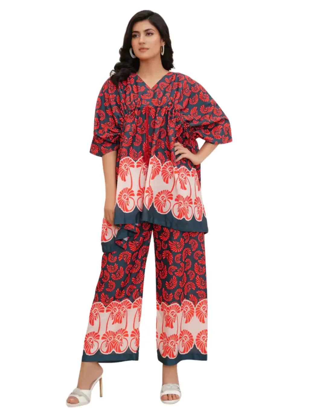 Stitched  2 Piece Lawn Co-ord Set - Z16