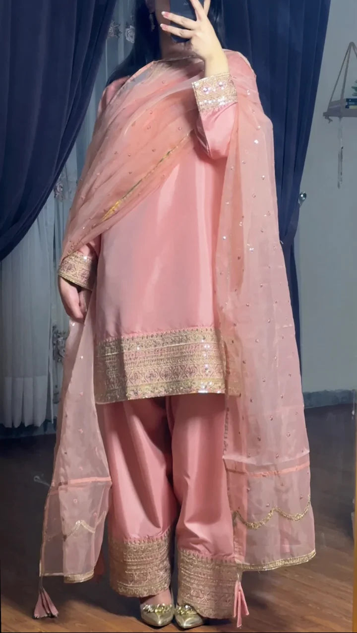 THE PINK FARSHI SHLWAR SET