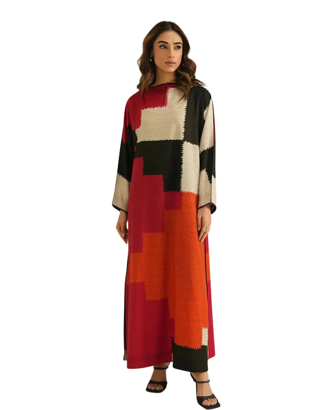 Z19 – Stitched 2 Piece Printed Long Lawn Suit | Zlothes Fashion