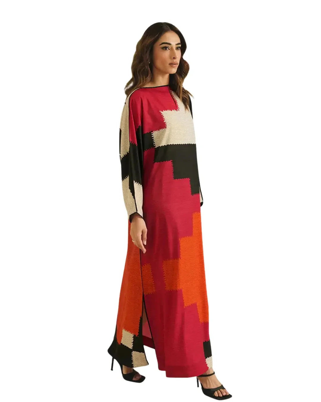 Z19 – Stitched 2 Piece Printed Long Lawn Suit | Zlothes Fashion