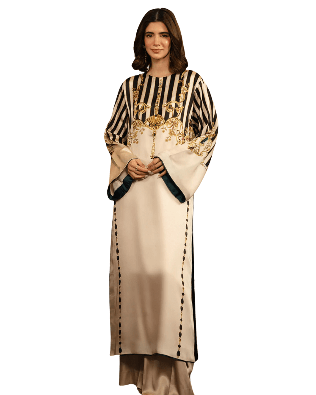 Z23 – Stitched 2 Piece Printed Long Lawn Suit
