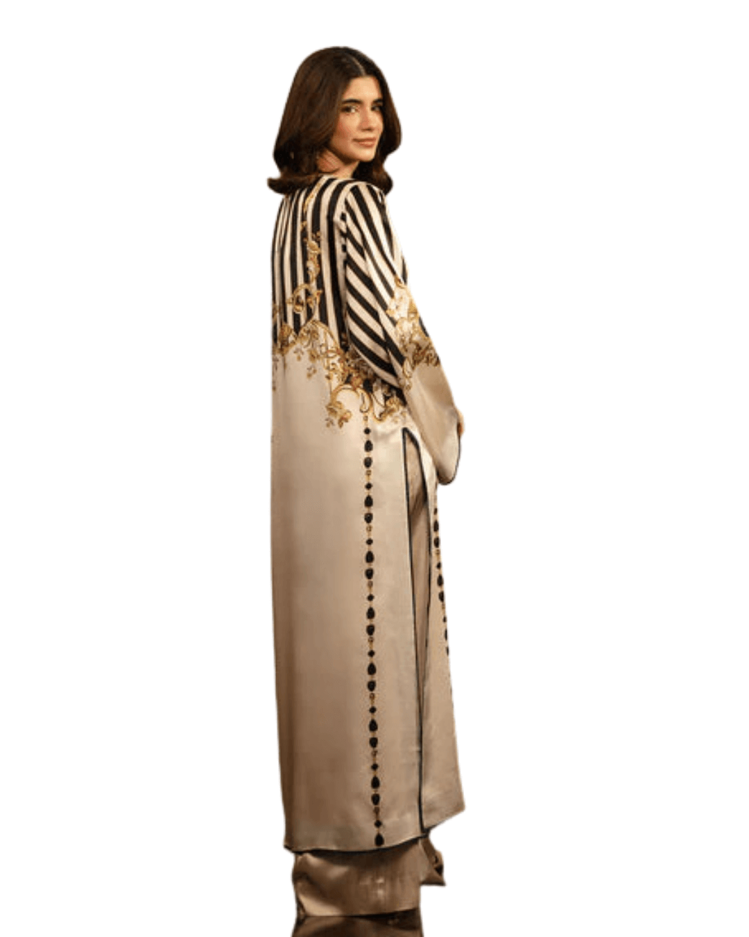 Z23 – Stitched 2 Piece Printed Long Lawn Suit