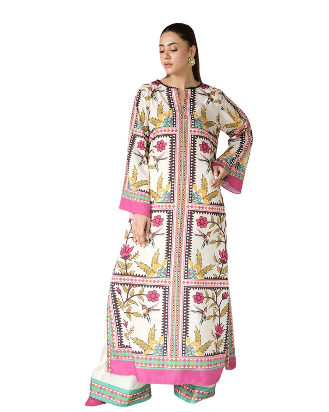 Z24 – Stitched 2 Piece Printed Long Lawn Suit | Zlothes Fashion