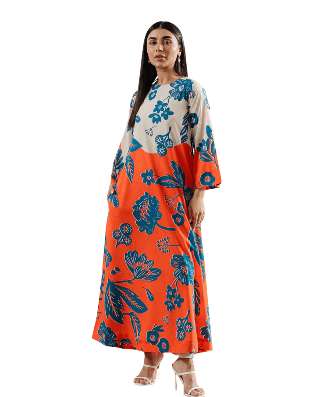 Z25 – Stitched 2 Piece Printed Long Lawn Suit | Zlothes Fashion