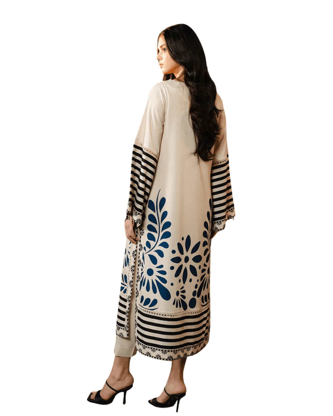 Z28 - Stitched 2 Piece Printed Long Lawn Suit | Zlothes Fashion