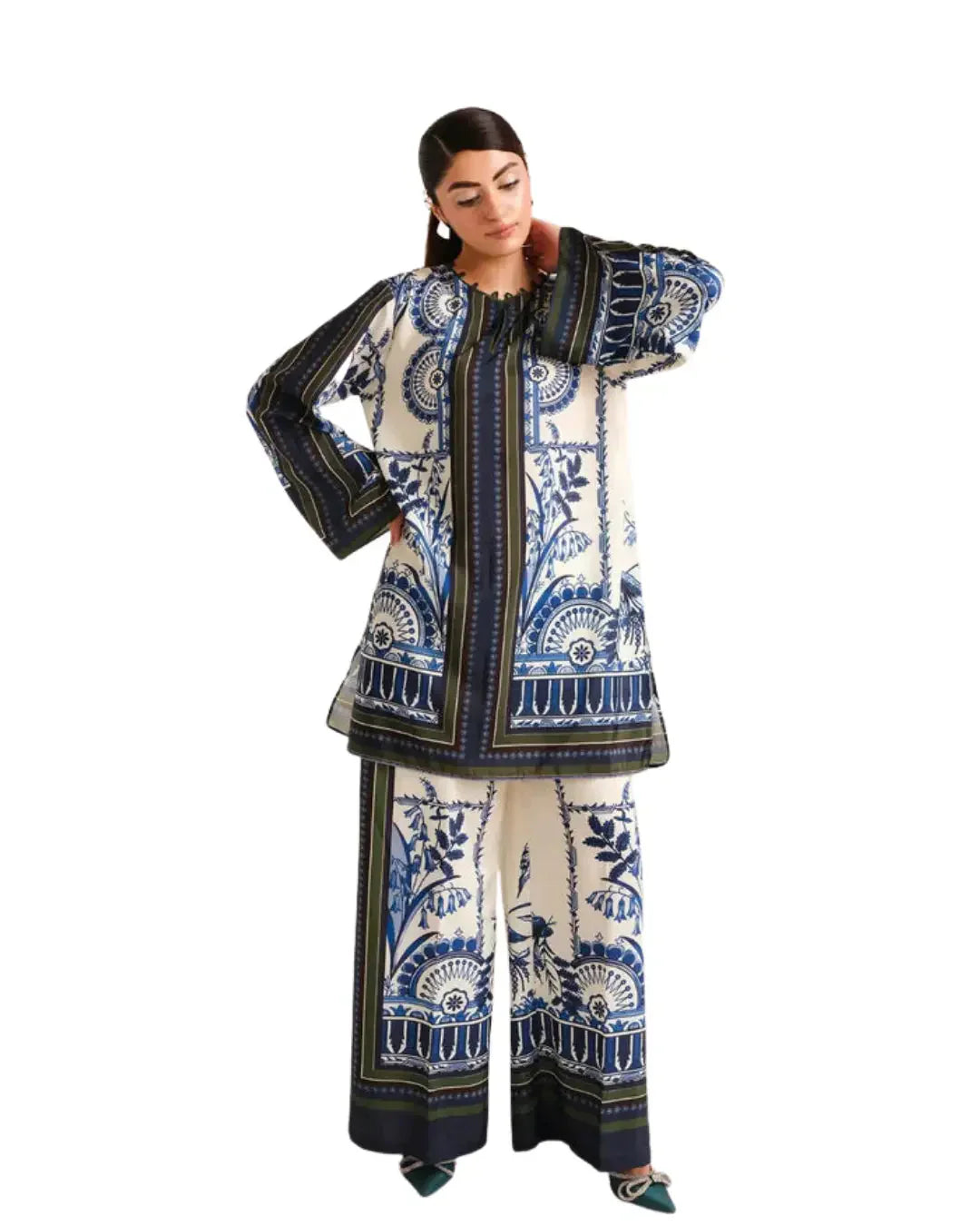 Z03 - Stitched 2 Piece Printed Lawn Co-ord Set
