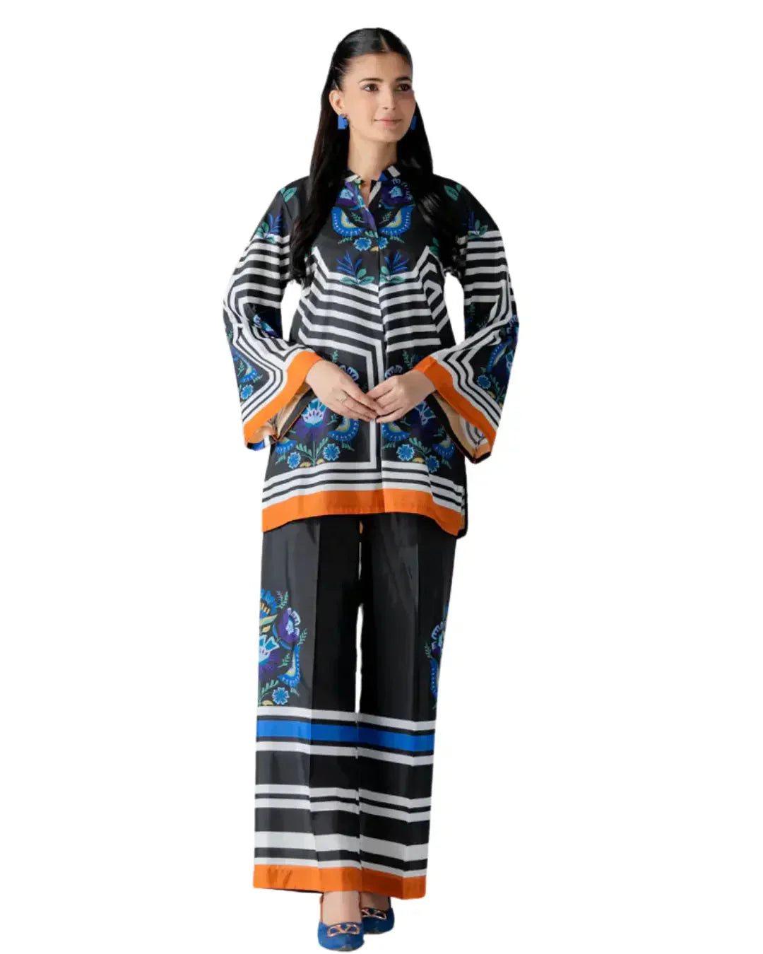 Z06 - Stitched 2 Piece Printed Lawn Co-ord Set