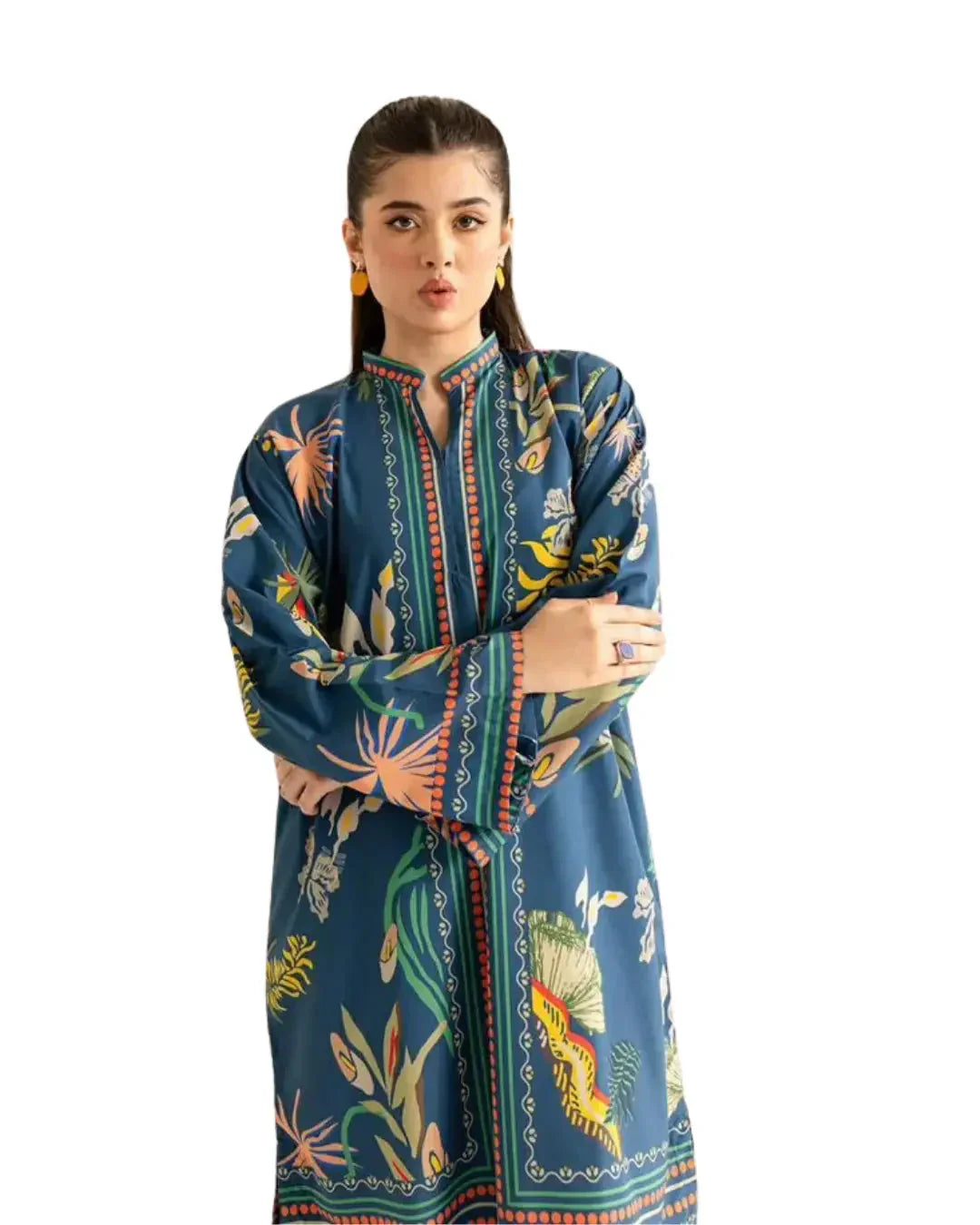Z14 - Stitched 2 Piece Printed Lawn Co-ord Set
