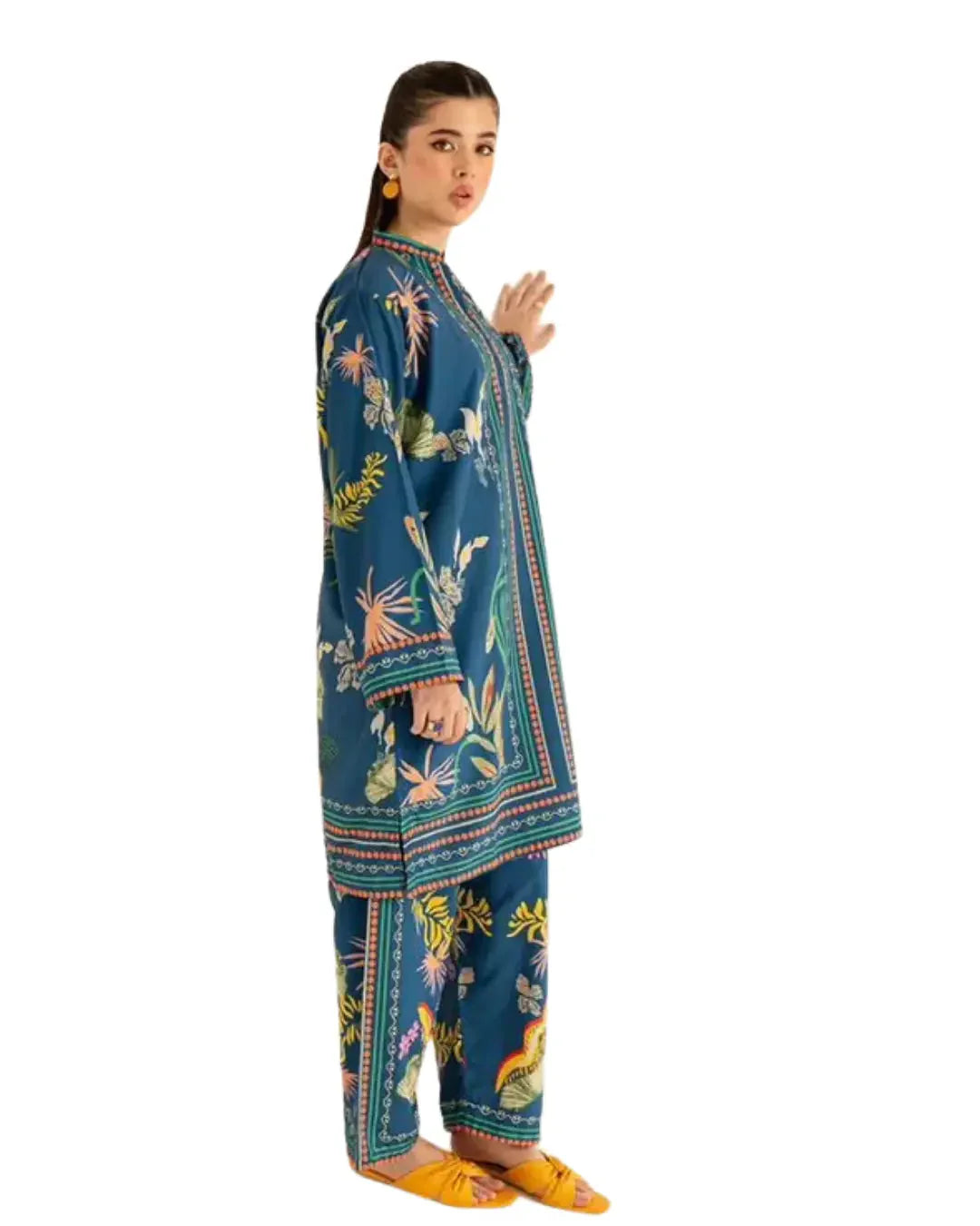 Z14 - Stitched 2 Piece Printed Lawn Co-ord Set
