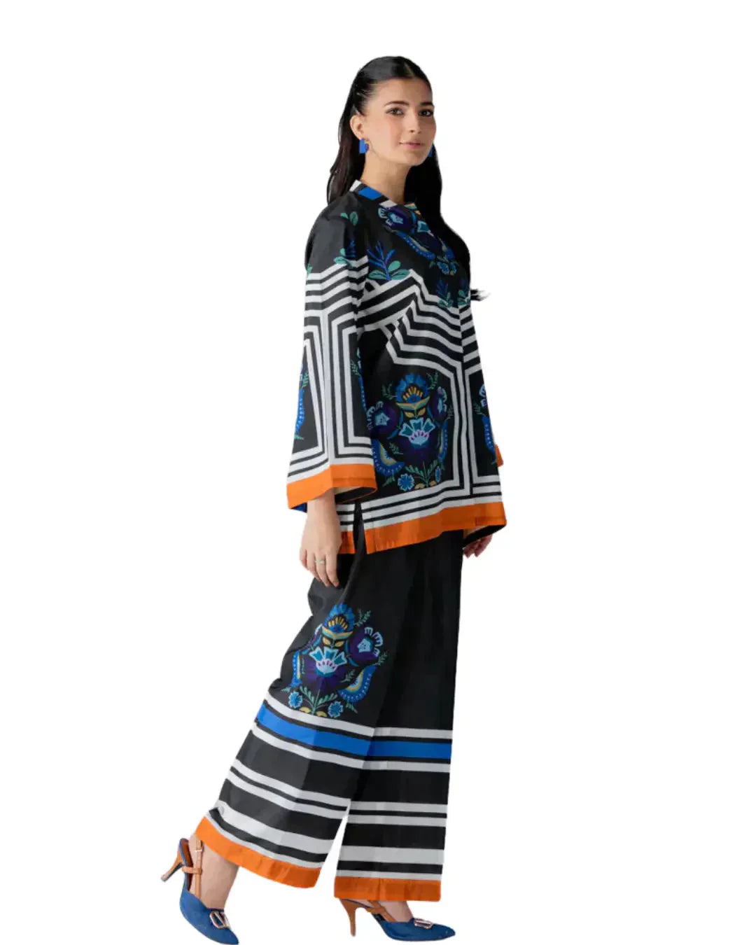 Z06 - Stitched 2 Piece Printed Lawn Co-ord Set