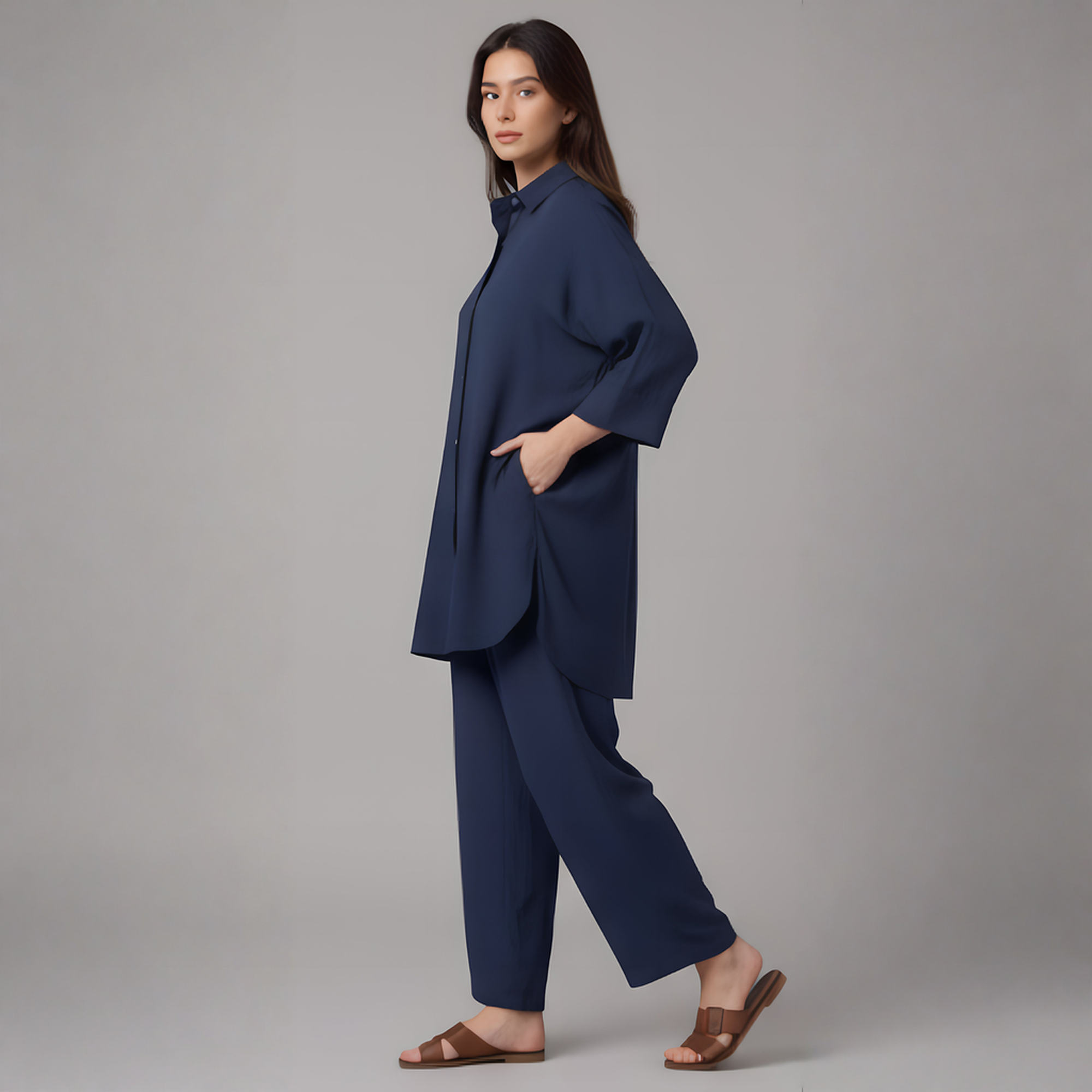 Midnight Flow Oversized Co-Ord Set