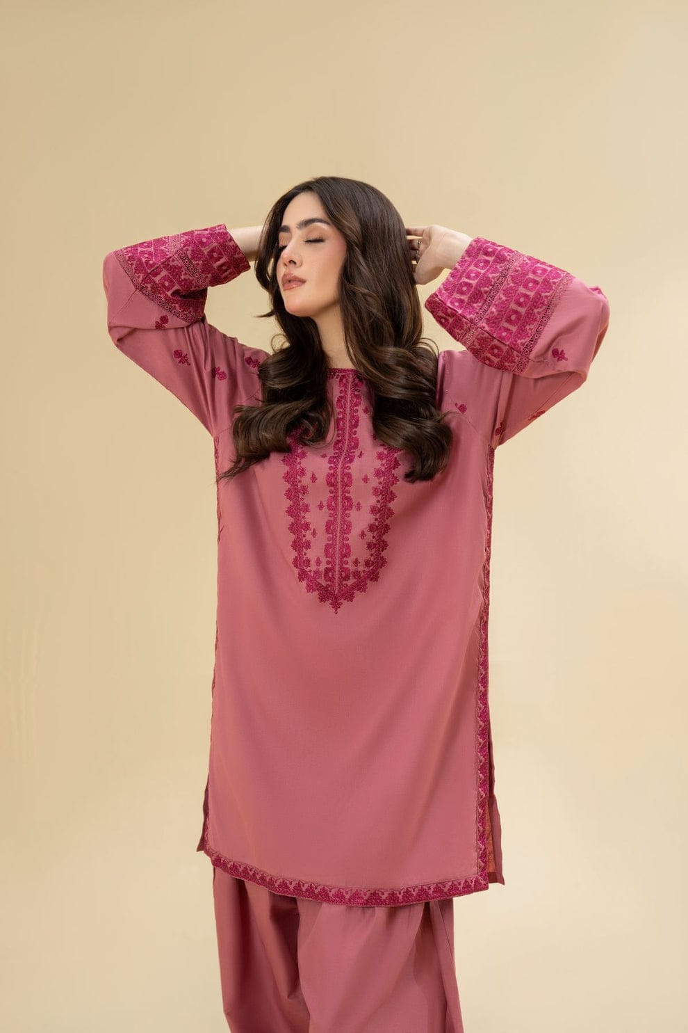 RUBY PINK 2PC FARSHI SHALWAR