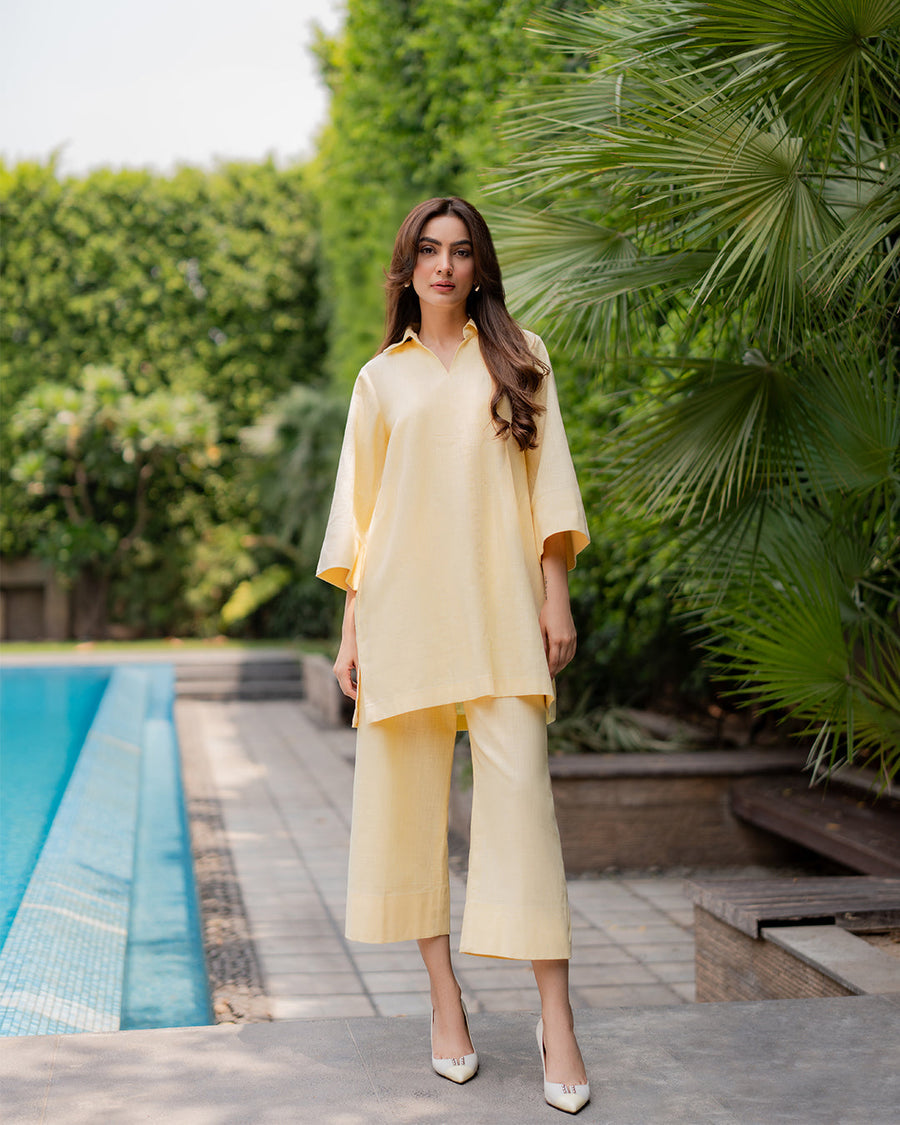 WN FASHION BUTTER YELLOW CO-ODR SET 2pc