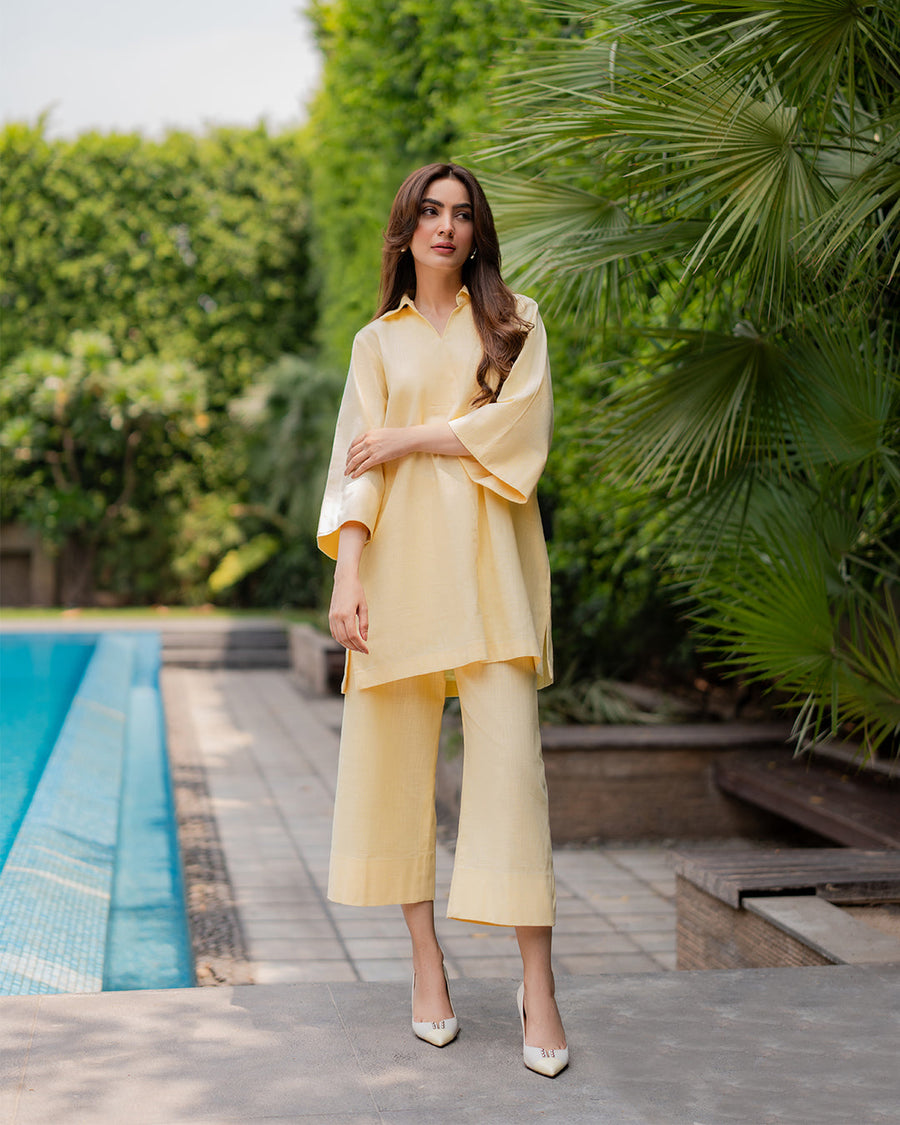 WN FASHION BUTTER YELLOW CO-ODR SET 2pc