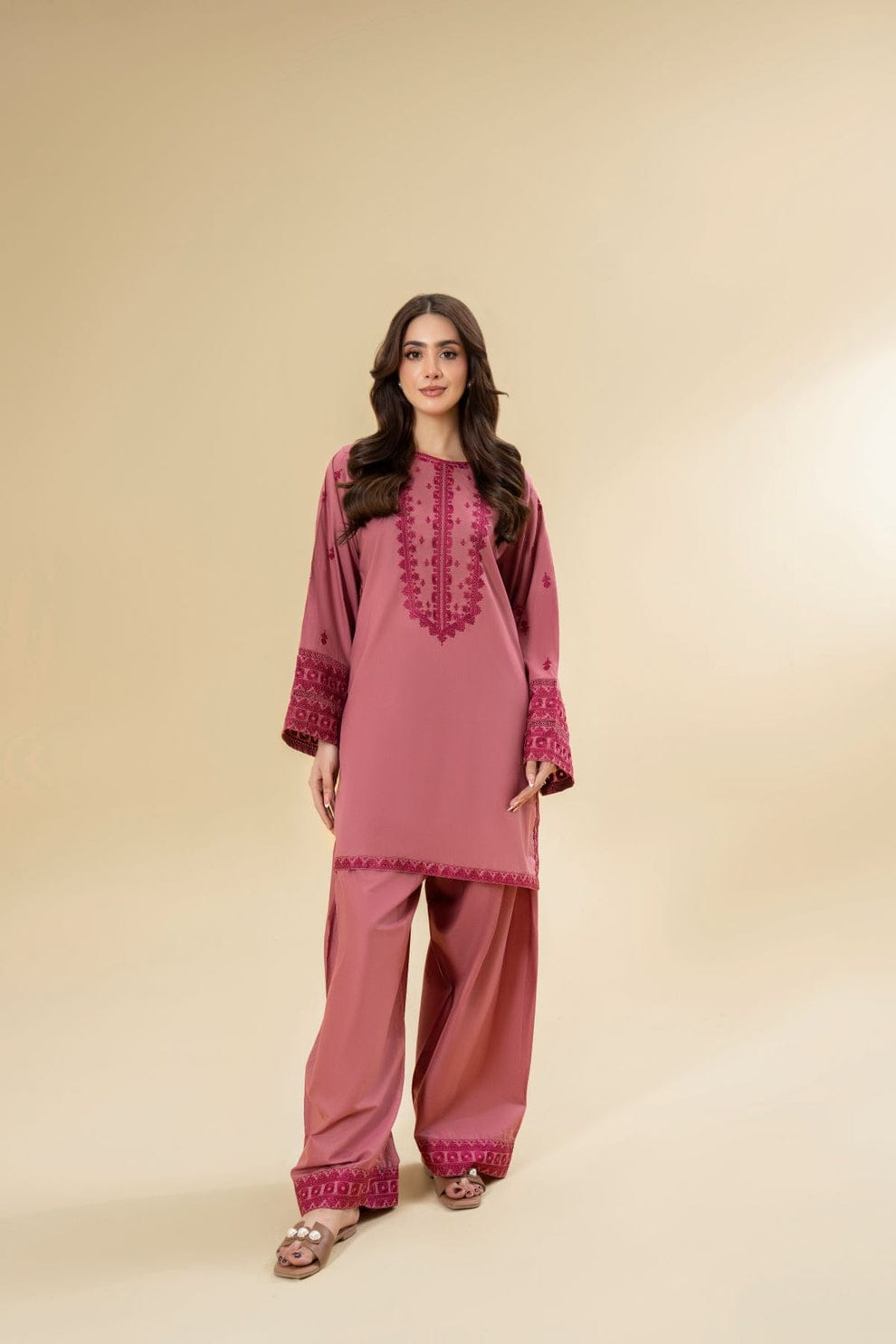 RUBY PINK 2PC FARSHI SHALWAR